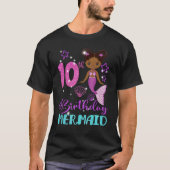10歳ギフト誕生日ガール10th誕生日メール tシャツ (正面)