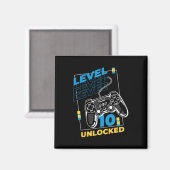 10歳ゲーマーゲーム10誕生日 – レベル10 マグネット (正面/裏面)