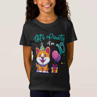 10歳コルギドッグ恋人10誕生日 Tシャツ
