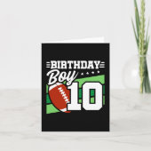 10歳サッカーパーティーテーマ10誕生日少年 カード (正面)