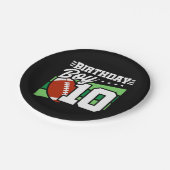 10歳サッカーパーティーテーマ10誕生日少年 ペーパープレート (アングル)