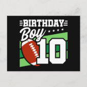 10歳サッカーパーティーテーマ10誕生日少年 ポストカード (正面)