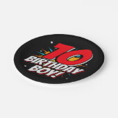 10歳スーパーヒーロー誕生日ボーイ10誕生日 ペーパープレート (アングル)