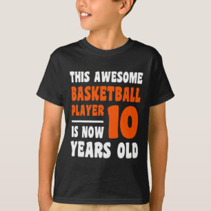 10歳ハッピー10誕生日バスケットボール10位 Tシャツ