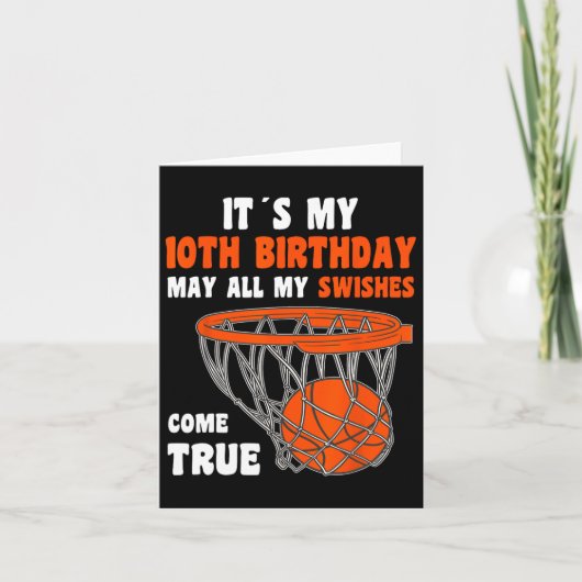10歳ハッピー10誕生日Bysketbyll 10th Bi カード (正面)