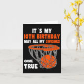 10歳ハッピー10誕生日Bysketbyll 10th Bi カード (黄色い花)