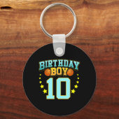 10歳バスケットボール選手第10回誕生日パーティー キーホルダー (正面)
