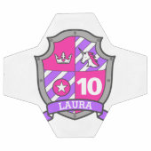 10歳パーソナライズされたの誕生日の女子サッカーボールの名前 サッカーボール (フラット)