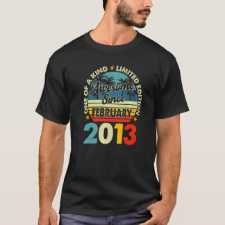 10歳ヴィンテージ2013年2月10誕生日R Tシャツ