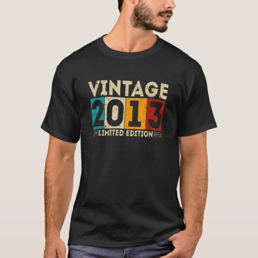 10歳ヴィンテージ2013 10誕生日 Tシャツ (正面)