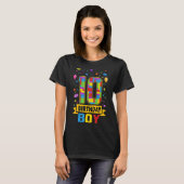 10歳建物ブロック10誕生日ボーイマスト Tシャツ (正面フル)