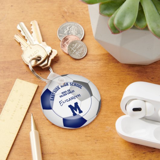 10歳未満のブルーグレーサッカーチームのスポーツのギフト キーホルダー (デスク)