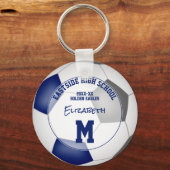 10歳未満のブルーグレーサッカーチームのスポーツのギフト キーホルダー (正面)