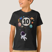 10歳誕生日宇宙飛行士10誕生日 Tシャツ (正面)