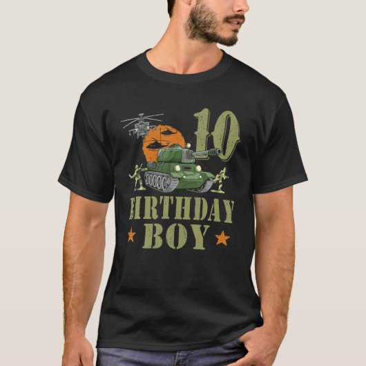 10歳誕生日少年軍パーティー10誕生日 Tシャツ (正面)