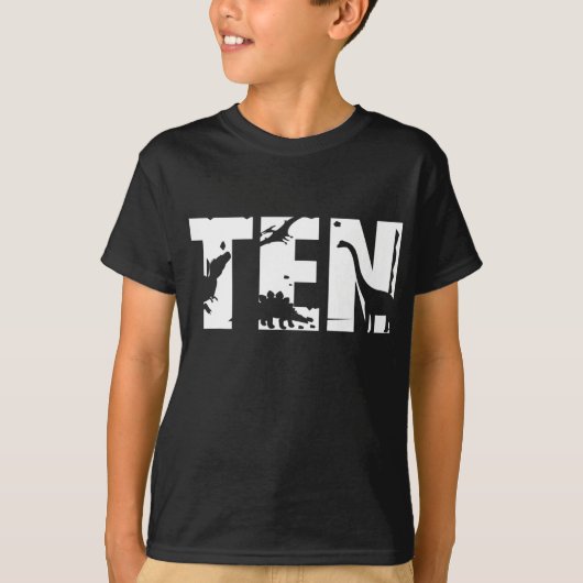 10歳誕生日少年Tレックスギフト10th Tシャツ (正面)