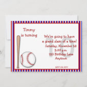 10歳誕生日 野球 招待状 (正面)