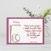 10歳誕生日 野球 招待状 (スタンド正面)