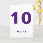 10歳10今日誕生日 カード (黄色い花)