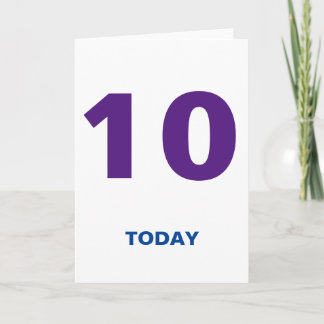 10歳10今日誕生日 カード