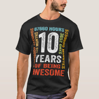 10歳10誕生日ギフトヴィンテージレトロ120 Tシャツ