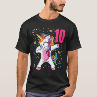 10歳10誕生日ユニコーンダビングシャツG Tシャツ