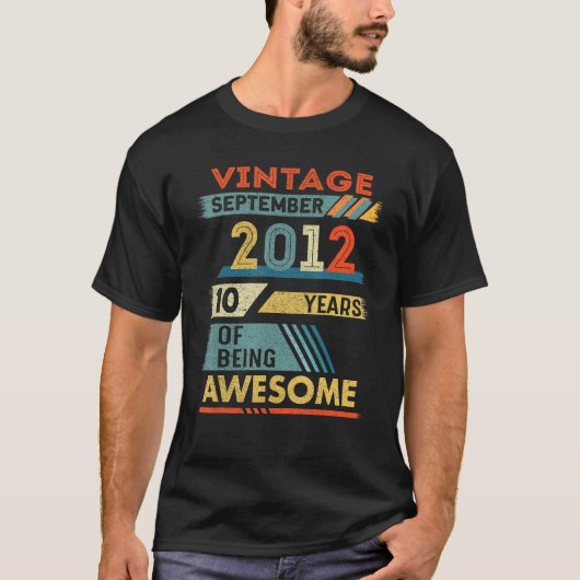 10歳10誕生日ヴィンテージ2012年9月 Tシャツ (正面)