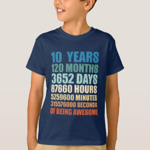 10歳10誕生日少年記念日 Tシャツ