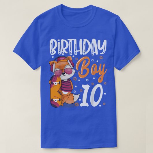 10歳10誕生日Fo恋人の男の子フォエスBiのために Tシャツ (デザイン正面)