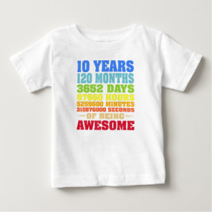 10歳120カ月素晴らし10誕生日 ベビーTシャツ