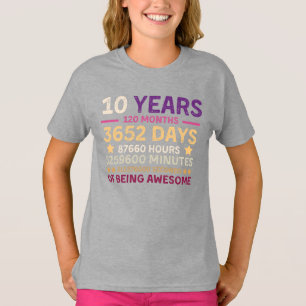 10歳120カ月素晴らし10誕生日 Tシャツ