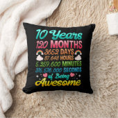 10歳120ヶ月10th誕生日パーティレインボー クッション (ブランケット)