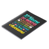 10歳120ヶ月10th誕生日パーティレインボー ノートブック (左側)