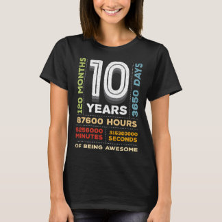 10歳120ヶ月2013ユーモア10歳10 Tシャツ
