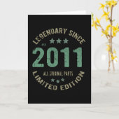 10歳2011年伝説10誕生日以来 カード (黄色い花)