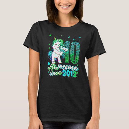 10歳 ユニコーン フロッシング 10歳の誕生日 ユニコーン Tシャツ (正面)