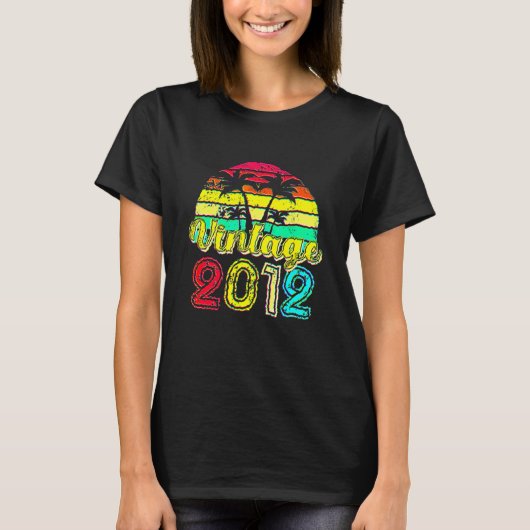10歳 レトロ ヴィンテージ 2012年 10歳の誕生日 おとこのこ Tシャツ (正面)