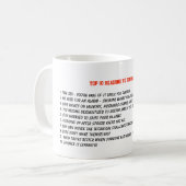 10滞在の理結婚した由結婚- Anniversary コーヒーマグカップ (正面左)