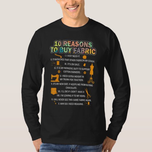 10理由トップ買ファブリックIt Mathches Tシャツ (正面)