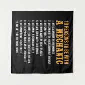 10理由整備士おもしろい整備士 タペストリー (正面(横))