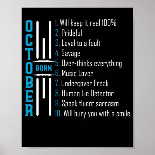 10生まれ月の誕生日ギフト ポスター (正面)