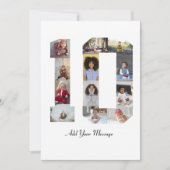 10番の写真のコラージュ シーズンカード (正面)