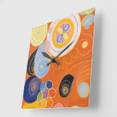 10番目に大きい、グループIV、No.4 by Hilma af Klint スクエア壁時計 (傾斜)
