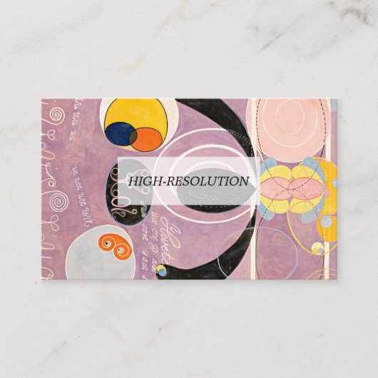 10番目に大きい、グループIV、No.6 by Hilma af Klint 名刺 (正面)