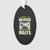 10番目の誕生日の男の子のダブルデジットのビデオゲーマー オーナメント (正面)