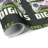 10番目の誕生日の男の子のダブルデジットのビデオゲーマー ラッピングペーパー (ロールコーナー)