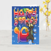 10番目の誕生日カード、ハッピーバースデー カード (黄色い花)