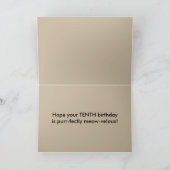 10番目の誕生日キッテンとトラ カード (内部)