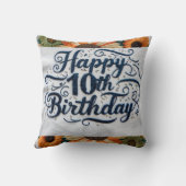 10番目の誕生日ギフトは現在10桁の装飾用クッション クッション (裏面)
