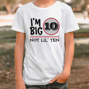 10番目の誕生日私は大きい10ない10赤と灰色 Tシャツ